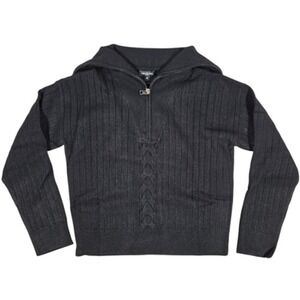 Area Stars Nova Zip Sweater in Black S‎ NWT